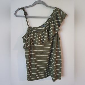Old Navy One Shoulder Ruffled Top Size L